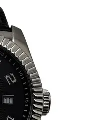 Vorschaubild 4 von Herren Armbanduhr Lederarmband Schwarz Silber Datumsanzeige Klassisch