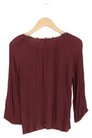 Vorschaubild 2 von Bluse Damen Rot Gr. 34/XS Bohemian Casual 3/4-Arm