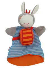 Vorschaubild 1 von Handpuppe Esel mit Trommel Stofftier Plüschtier mehrfarbig 33cm