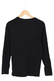 Vorschaubild 2 von Herren Langarmshirt Schwarz Gr. 46/S Casual Baumwolle Gestreift