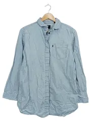 Vorschaubild 1 von Damen Jeanshemd Bluse Hellblau Gr. M Baumwolle Casual