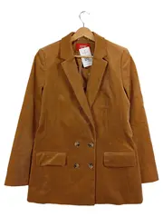 Vorschaubild 1 von New York Damen Cord Blazer Gr. 36/S Braun Doppelreiher