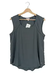 Vorschaubild 1 von Damen Top Gr. 40 Grau Ärmellos Spitzendetails Casual