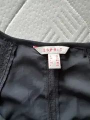 Vorschaubild 2 von Damen Top Gr. 40 Grau Ärmellos Spitzendetails Casual