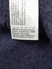 Vorschaubild 2 von Damen Schal Blau Florales Muster Polyacryl 120x130 cm Fransen Casual