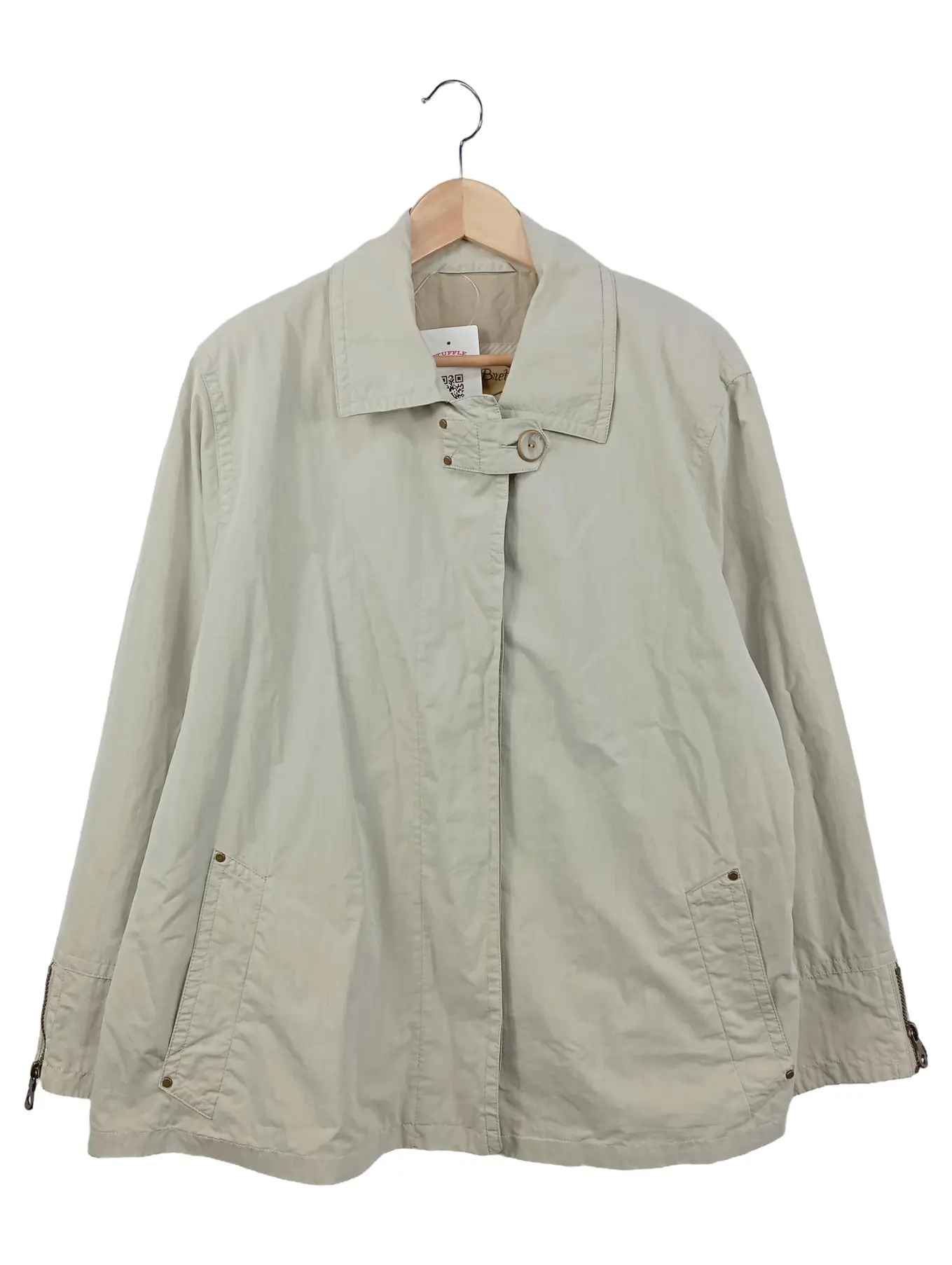 GIL BRET Damen Leichte Jacke Gr. 42/XL Beige Klassisch Übergangsjacke