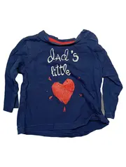 Vorschaubild 1 von Baby Langarmshirt Herz Schriftzug Blau Gr. 68 Baumwolle