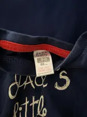 Vorschaubild 3 von Baby Langarmshirt Herz Schriftzug Blau Gr. 68 Baumwolle