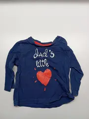 Vorschaubild 4 von Baby Langarmshirt Herz Schriftzug Blau Gr. 68 Baumwolle