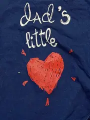 Vorschaubild 2 von Baby Langarmshirt Herz Schriftzug Blau Gr. 68 Baumwolle