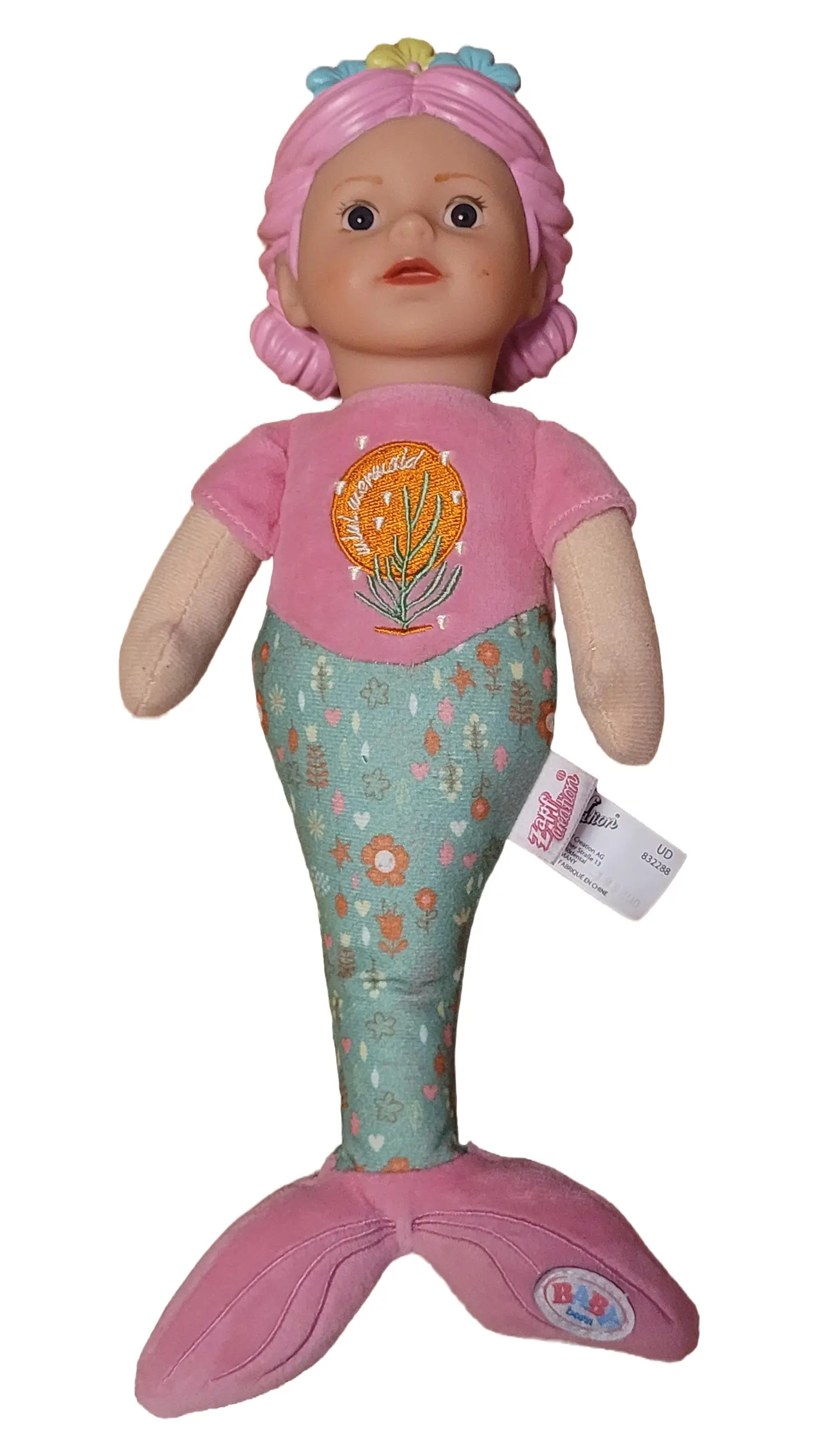 ZAPF CREATION Baby Born Meerjungfrau Puppe Stoffpuppe Charmant Mehrfarbig