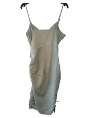 Vorschaubild 2 von Damen Freizeitkleid M Grün Raffungen Cut-Outs Midikleid