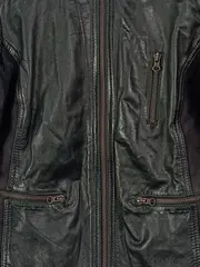 Vorschaubild 3 von Damen Lederjacke Schwarz Gr. 38/M Vintage Streetwear