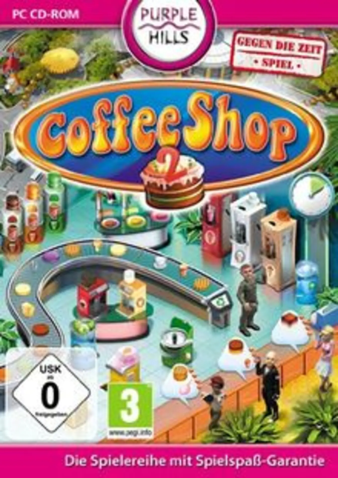 PURPLE HILLS Coffee Shop PC Simulation Zeitmanagement Spiel CD-ROM