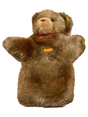 Vorschaubild 1 von Handpuppe Hand Teddy Teddybär Braun 30 cm Knopf im Ohr