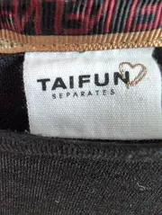 Vorschaubild 4 von Taifun Damen Langarmshirt Schwarz Gr. 42/XL Modern Kettenmuster