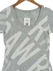 Vorschaubild 4 von G-Star Damen T-Shirt Grau Schriftzug Gr. 36/S Baumwolle Casual