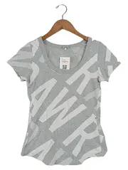 Vorschaubild 1 von G-Star Damen T-Shirt Grau Schriftzug Gr. 36/S Baumwolle Casual