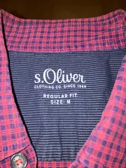 Vorschaubild 5 von Hemdbluse Damen Gr. 38 kariert Rot Casual Langarm