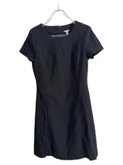 Vorschaubild 1 von Damen Freizeitkleid Gr. 38 Schwarz Kurzarm Casual Grafisch