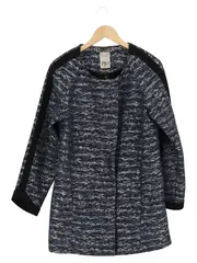 Vorschaubild 1 von Wollmantel Damen Blau Gr. 38 Elegant Meliert