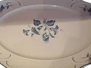 Vorschaubild 2 von Val Bleu Servierplatte 25cm Oval Blumenmuster Weiß Porzellan
