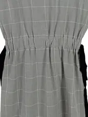 Vorschaubild 3 von Damen Freizeitkleid kariert Grau Gr. 36 S Kurzarm Casual