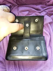 Vorschaubild 4 von Geldbörse Leder Schwarz Damen Portemonnaie Klassisch