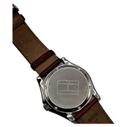 Vorschaubild 4 von Damenuhr kariertes Armband Rot Silber Analog Quarz