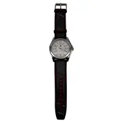 Vorschaubild 3 von Damenuhr kariertes Armband Rot Silber Analog Quarz