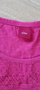 Vorschaubild 4 von Mädchen T-Shirt Pink Gr. 152 Rüschen Strukturmuster