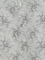 Vorschaubild 5 von Damen Bluse Gr. 40 L Weiß gemustert Casual Viskose Langarm