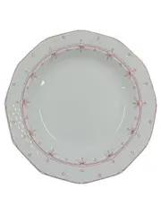 Vorschaubild 1 von Röslau Suppenteller 22 cm Porzellan Weiß Schleifenmuster