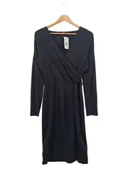 Vorschaubild 1 von Cocktailkleid Damen 38/M Schwarz Elegant Klassisch Wickelkleid