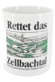 Vorschaubild 1 von Royal Bavaria Porzellan Kaffeetasse Rettet das Zellbachtal Weiß Porzellan