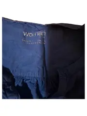 Vorschaubild 2 von Damen Bluse Langarm Gr. 42 Blau Casual Baumwolle V-Ausschnitt
