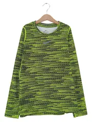 Vorschaubild 1 von Kinder Langarmshirt Gr. 170 Gelb Sportlich Dri-Fit Logo-Print