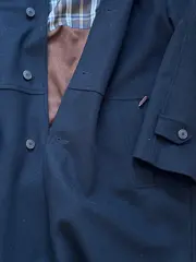 Vorschaubild 6 von Herren Übergangsmantel Gr. 54 Grau Business Wolle