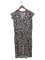 Vorschaubild 1 von Damen Freizeitkleid Blumenmuster Viskose Gr. L