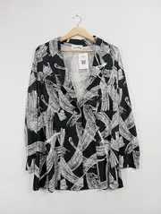 Vorschaubild 2 von Bluse Damen L Langarm Abstrakt Mehrfarbig Modern