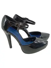 Vorschaubild 1 von Damen Pumps Lackleder Schwarz Gr. 38 High Heels Plateau