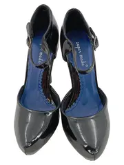 Vorschaubild 2 von Damen Pumps Lackleder Schwarz Gr. 38 High Heels Plateau