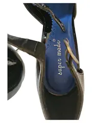 Vorschaubild 4 von Damen Pumps Lackleder Schwarz Gr. 38 High Heels Plateau