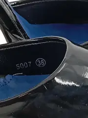 Vorschaubild 5 von Damen Pumps Lackleder Schwarz Gr. 38 High Heels Plateau