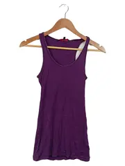 Vorschaubild 1 von Damen Top ärmellos Lila Gr. 34/XS Casual Baumwolle Uni