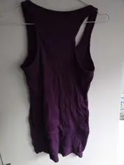 Vorschaubild 2 von Damen Top ärmellos Lila Gr. 34/XS Casual Baumwolle Uni