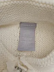 Vorschaubild 4 von Kinder Strickjacke Gr. 122 Zopfstrick Fellbesatz Weiß