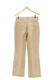 Vorschaubild 2 von Damen Stoffhose Gr. 42 Beige Elegant Business mit Stickerei
