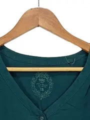 Vorschaubild 2 von EDC Damen Bluse Langarm Petrol Gr. 34/XS Casual Viskose Shirt