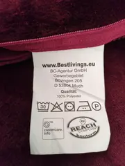 Vorschaubild 2 von Dekokissen Bezug Lila Polyester Kissenhülle 44x52 cm
